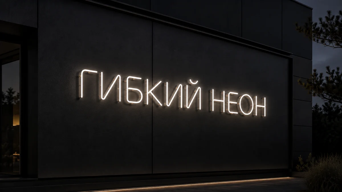 Вывеска из гибкого неона