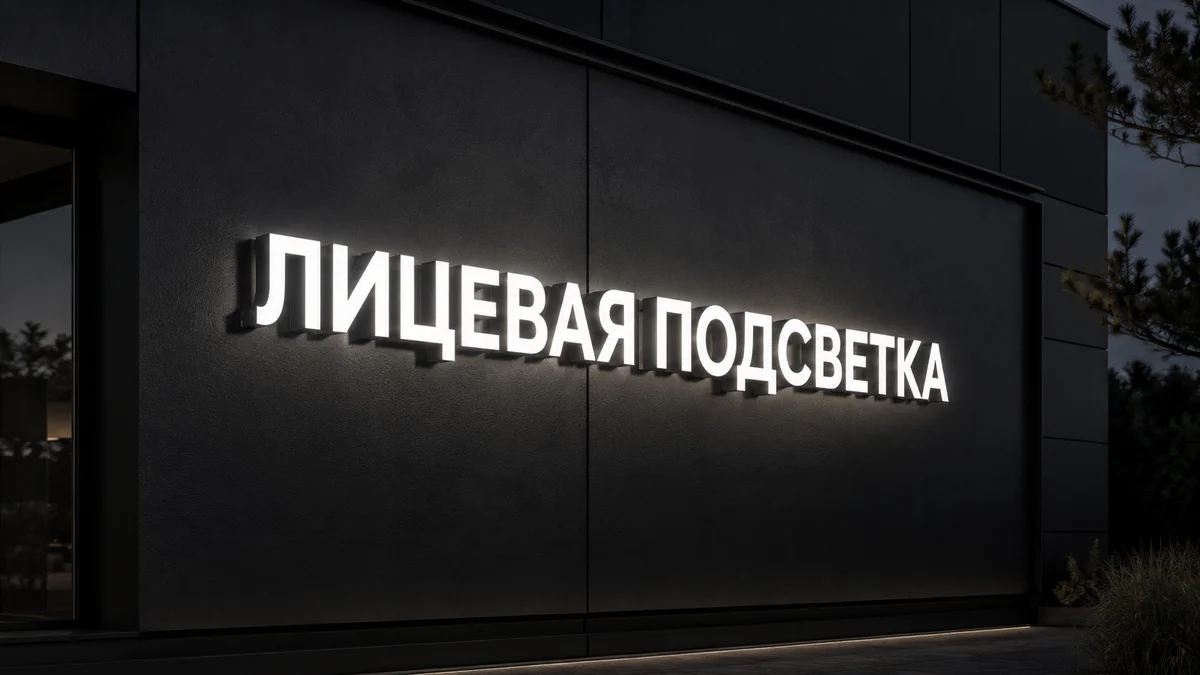 Вывеска с лицевой подсветкой