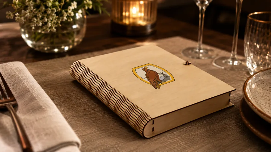 Деревянная коробочка-книжка для подачи счёта