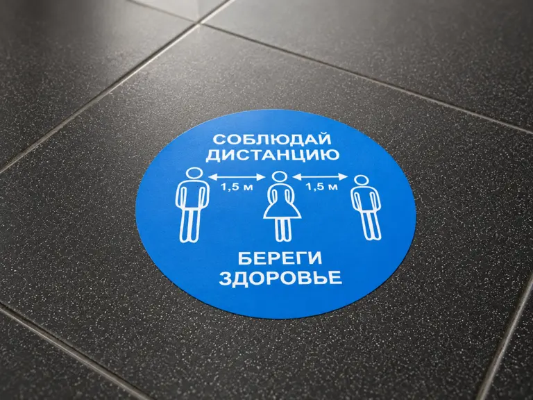 Напольная наклейка с защитной ламинацией