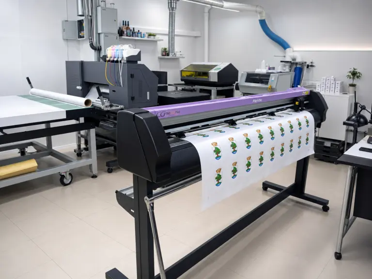 Плоттерная резка самоклеящейся плёнки на режущем плоттере Mimaki