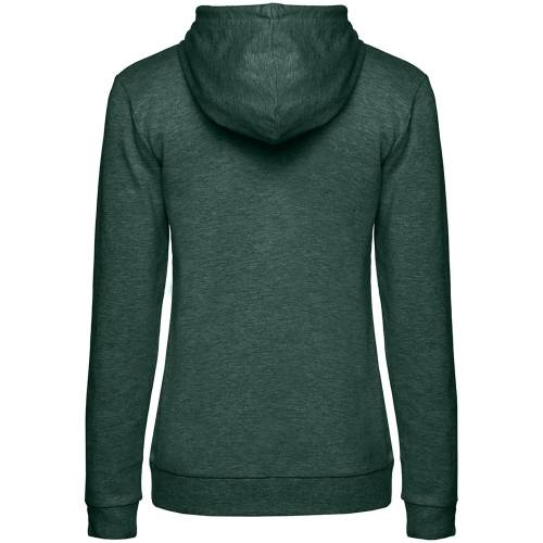 Толстовка с капюшоном женская Hoodie, темно-зеленый меланж фото 3