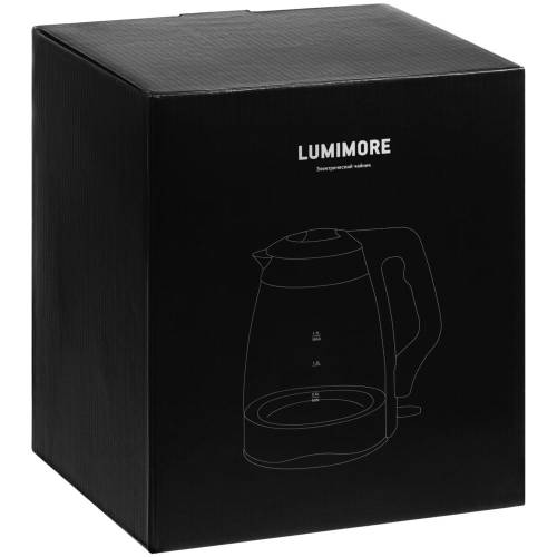 Электрический чайник Lumimore, стеклянный, серебристо-черный фото 9
