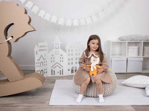 Мягкая игрушка Beastie Toys, лисенок с белым шарфом фото 8