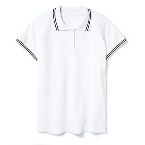 Рубашка поло женская Virma Stripes Lady, белая Рубашка поло женская Virma Stripes Lady, белая