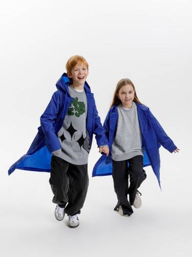 Дождевик детский RainDrop Kids, ярко-синий фото 18