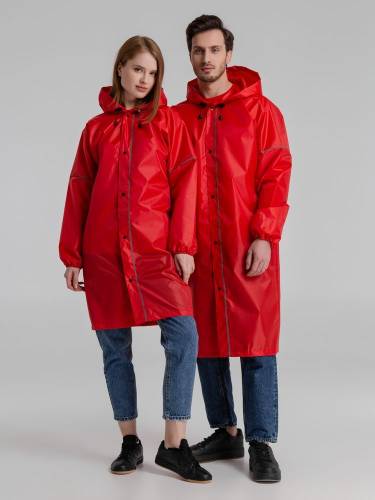 Дождевик со светоотражающими элементами Rainman Blink, красный фото 11