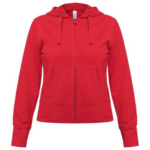 Толстовка женская Hooded Full Zip красная Толстовка женская Hooded Full Zip красная