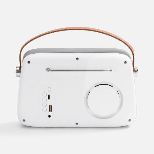 Bluetooth-колонка с радио Retronica, белая фото 5 Bluetooth-колонка с радио Retronica, белая фото 5