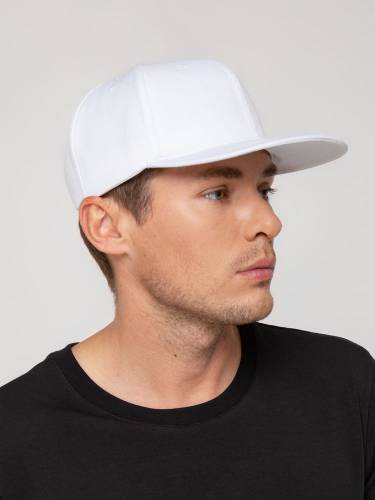 Бейсболка Snapback с прямым козырьком, белая фото 7 Бейсболка Snapback с прямым козырьком, белая фото 7
