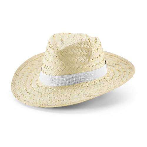 Шляпа Verda, бежевая с белой лентой Шляпа Verda, бежевая с белой лентой