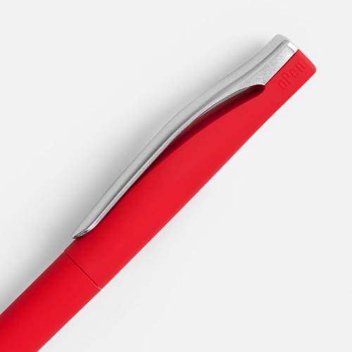 Ручка шариковая Pin Soft Touch, красная фото 4 Ручка шариковая Pin Soft Touch, красная фото 4