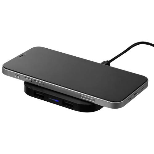 Беспроводное зарядное устройство Interra Plus, черное фото 2