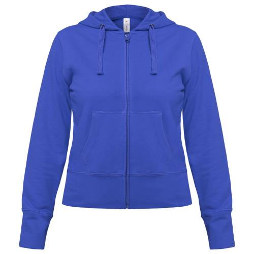 Толстовка женская Hooded Full Zip ярко-синяя фото 2 Толстовка женская Hooded Full Zip ярко-синяя фото 2