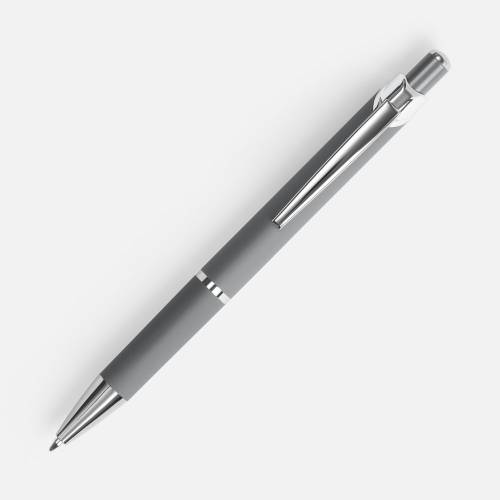 Ручка шариковая Chromos Soft Touch, серая фото 3 Ручка шариковая Chromos Soft Touch, серая фото 3