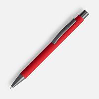 Ручка шариковая Atento Soft Touch, красная