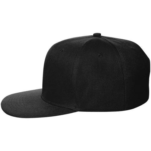 Бейсболка Snapback с прямым козырьком, черная фото 3 Бейсболка Snapback с прямым козырьком, черная фото 3