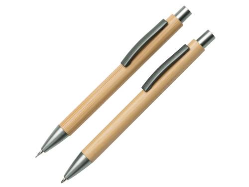 Подарочный набор Tender bamboo с шариковой ручкой и механическим карандашом из бамбука фото 2
