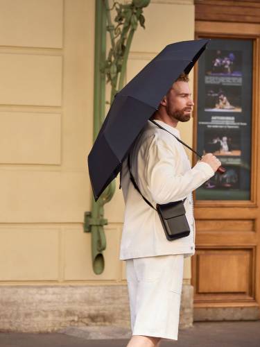 Зонт складной Cloudburst в подарочной упаковке, черный фото 10 Зонт складной Cloudburst в подарочной упаковке, черный фото 10