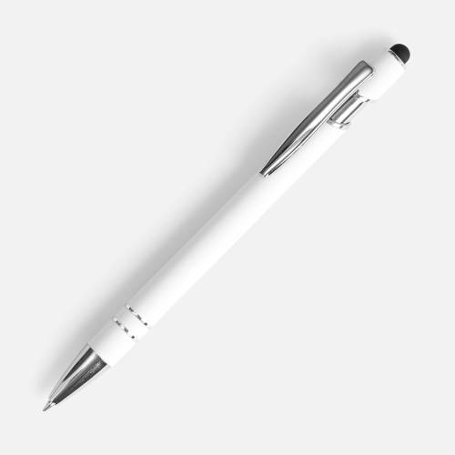 Ручка шариковая Pointer Soft Touch со стилусом, белая фото 2 Ручка шариковая Pointer Soft Touch со стилусом, белая фото 2