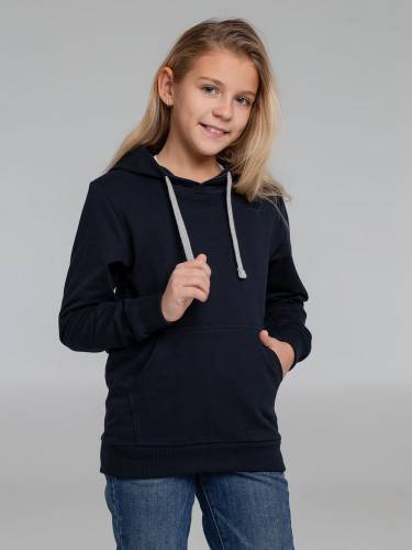 Толстовка с капюшоном детская Kirenga Kids, темно-синяя фото 10 Толстовка с капюшоном детская Kirenga Kids, темно-синяя фото 10