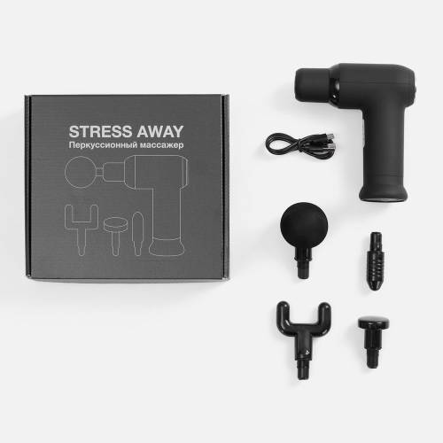 Перкуссионный массажер Stress Away, черный фото 10