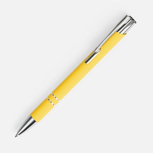 Ручка шариковая Keskus Soft Touch, желтая фото 2 Ручка шариковая Keskus Soft Touch, желтая фото 2