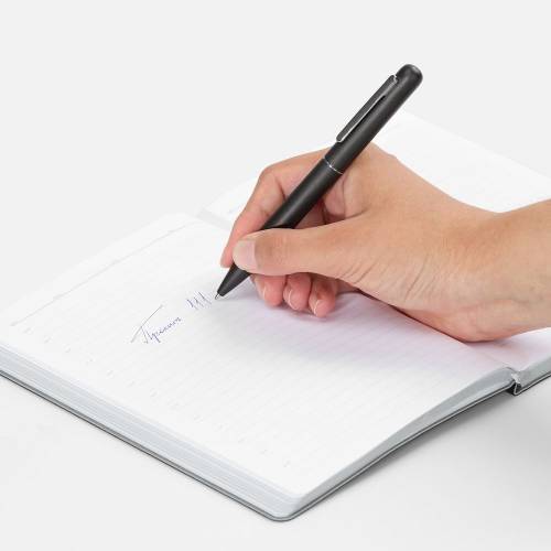 Ручка шариковая Scribo, матовая серая фото 5 Ручка шариковая Scribo, матовая серая фото 5