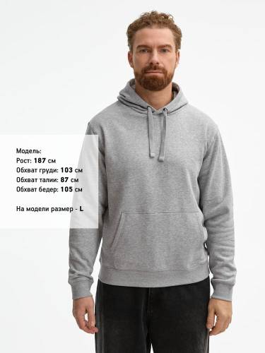 Толстовка унисекс Spencer, серый меланж фото 5 Толстовка унисекс Spencer, серый меланж фото 5