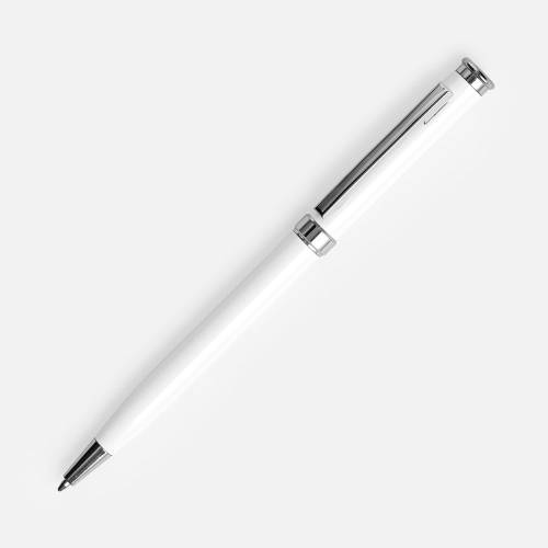 Ручка шариковая Finn Chrome, белая фото 2 Ручка шариковая Finn Chrome, белая фото 2
