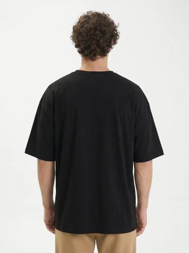 Футболка Oversize Premium 210, черная фото 3