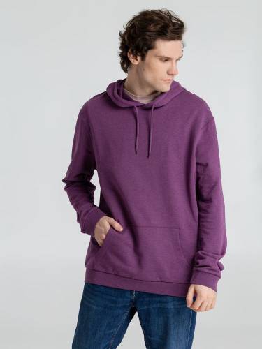 Толстовка с капюшоном унисекс Hoodie, фиолетовый меланж фото 12