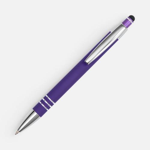 Ручка шариковая Sansen Soft Touch со стилусом, фиолетовая фото 4 Ручка шариковая Sansen Soft Touch со стилусом, фиолетовая фото 4