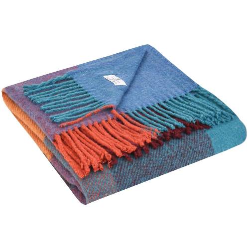 Плед Mumbai, голубой с оранжевым фото 3 Плед Mumbai, голубой с оранжевым фото 3