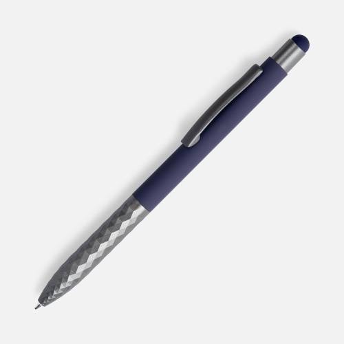 Ручка шариковая Digit Soft Touch со стилусом, синяя Ручка шариковая Digit Soft Touch со стилусом, синяя