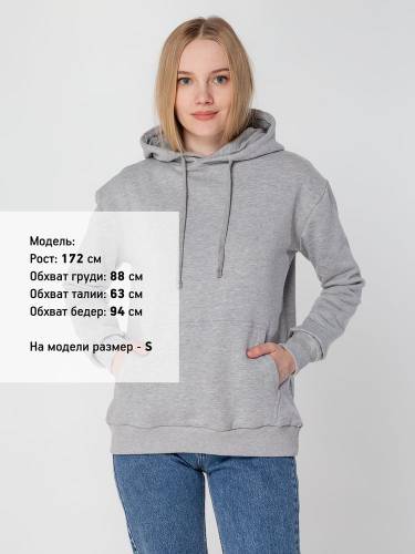 Толстовка с капюшоном Unit Kirenga Heavy, серый меланж фото 12