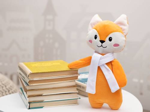 Мягкая игрушка Beastie Toys, лисенок с белым шарфом фото 5