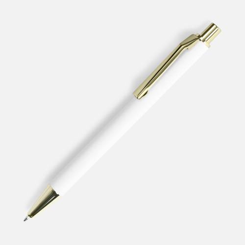 Ручка шариковая Lobby Soft Touch Gold, белая фото 2 Ручка шариковая Lobby Soft Touch Gold, белая фото 2