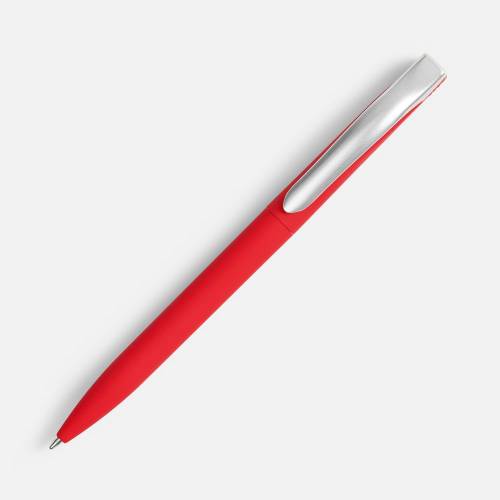 Ручка шариковая Pin Soft Touch, красная фото 3 Ручка шариковая Pin Soft Touch, красная фото 3