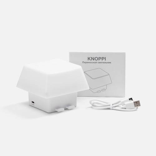 Светильник с подставкой для смартфона Knoppi, белый фото 7 Светильник с подставкой для смартфона Knoppi, белый фото 7