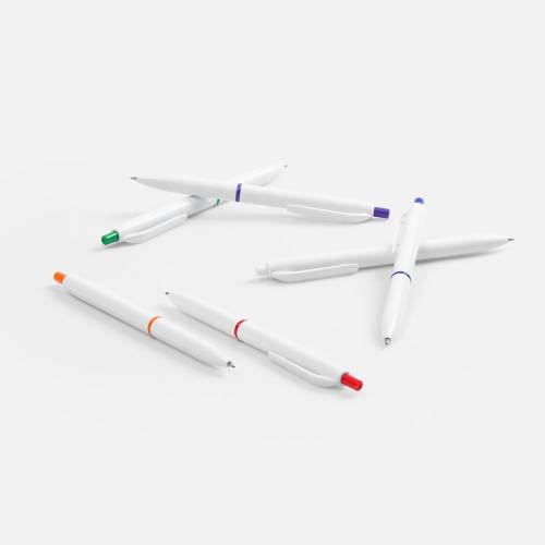 Ручка шариковая Bright Pop, белая с красным фото 6 Ручка шариковая Bright Pop, белая с красным фото 6