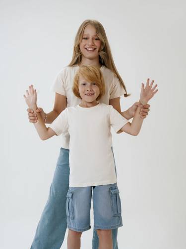 Футболка детская T-Bolka Kids, молочно-белая фото 10