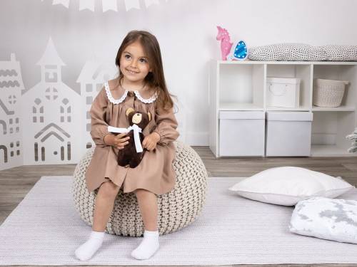 Мягкая игрушка Beastie Toys, мишка с белым шарфом фото 8