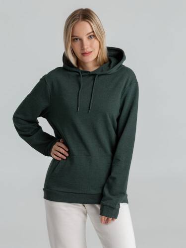 Толстовка с капюшоном унисекс Hoodie, темно-зеленый меланж фото 7 Толстовка с капюшоном унисекс Hoodie, темно-зеленый меланж фото 7