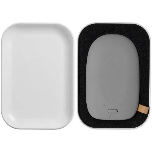 Аккумулятор с беспроводной зарядкой Pebble Wireless 9000 мАч, серый фото 8