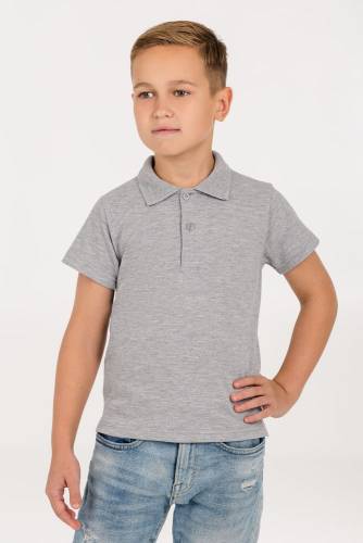 Рубашка поло детская Virma Kids, серый меланж фото 5 Рубашка поло детская Virma Kids, серый меланж фото 5