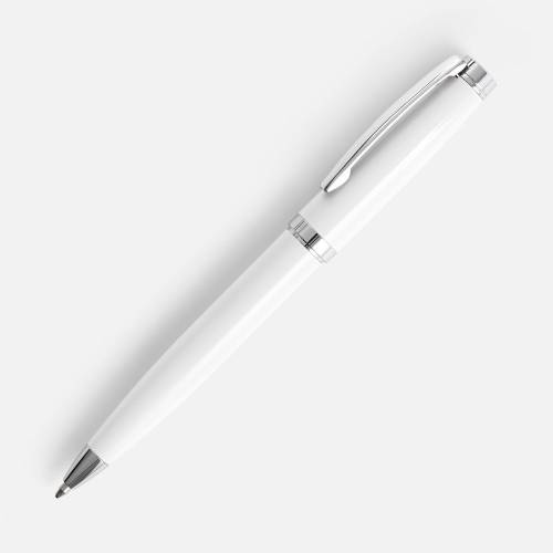 Ручка шариковая Letra Chrome, глянцевая, белая фото 2 Ручка шариковая Letra Chrome, глянцевая, белая фото 2