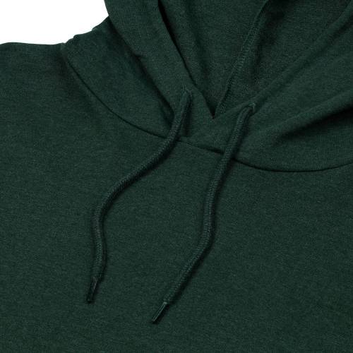 Толстовка с капюшоном унисекс Hoodie, темно-зеленый меланж фото 4 Толстовка с капюшоном унисекс Hoodie, темно-зеленый меланж фото 4