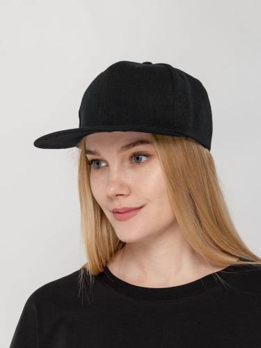 Бейсболка Snapback с прямым козырьком, черная фото 7 Бейсболка Snapback с прямым козырьком, черная фото 7