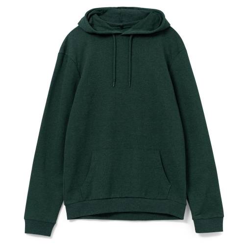 Толстовка с капюшоном унисекс Hoodie, темно-зеленый меланж фото 2 Толстовка с капюшоном унисекс Hoodie, темно-зеленый меланж фото 2